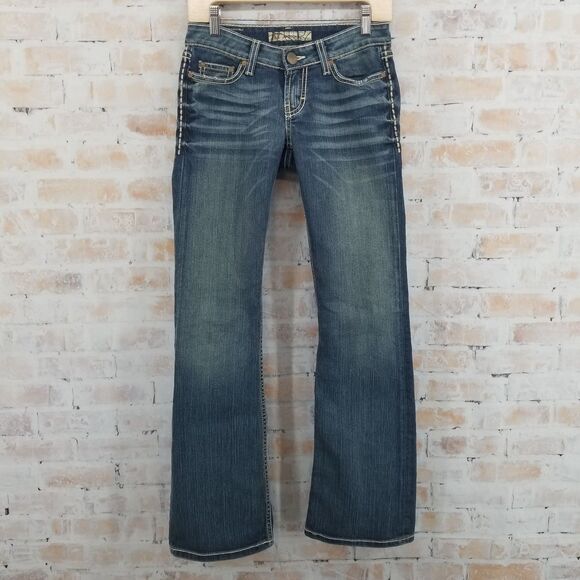 BKE Denim - BKE Madison Women's Bootcut Flared Denim Blue Jeans 25 x 31 1/2 Stretch Med Wash